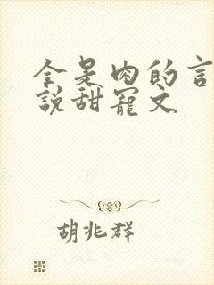 全是肉的言情小说甜宠文