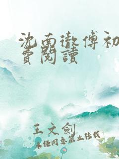 沈南彻傅初安免费阅读