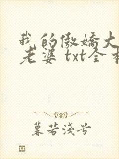 我的傲娇大小姐老婆 txt全本