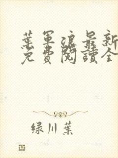叶军浪最新章节免费阅读全文下载