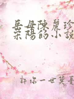 岳母陈丽珍女婿宋阳的小说免费阅读