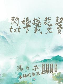 闪婚总裁契约妻txt下载免费