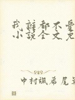 我谁都不爱清衫小说全文免费阅读
