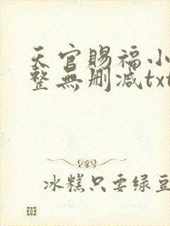 天官赐福小说完整无删减txt