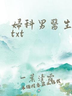 妇科男医生小说txt