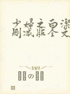 少妇之白洁2无删减版全文阅读