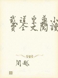 武道皇尊小说免费全文阅读
