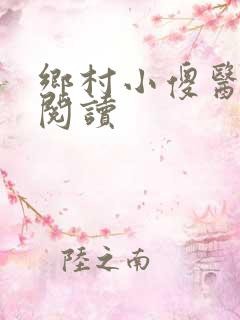 乡村小傻医小说阅读