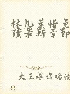 林凡叶惜免费阅读最新章节列表