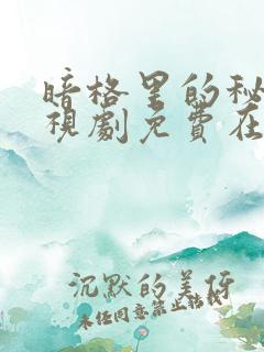 暗格里的秘密电视剧免费在线观看