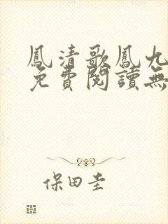 凤清歌凤九全文免费阅读无弹窗