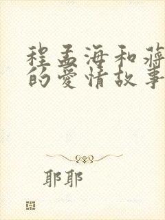 程孟海和蒋素秋的爱情故事小说