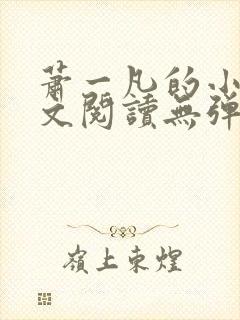 萧一凡的小说全文阅读无弹窗