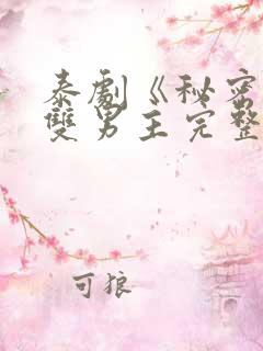 泰剧《秘密爱》双男主完整版