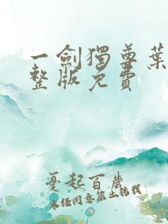 一剑独尊叶玄完整版免费