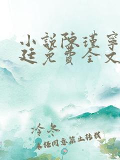 小说陈瑾宁陈靖廷免费全文阅读