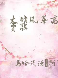 大明风华高清免费版