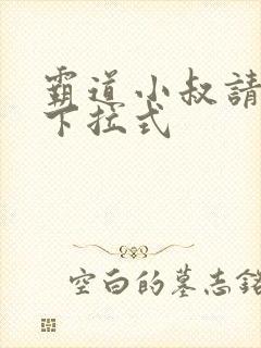 霸道小叔请轻撩下拉式