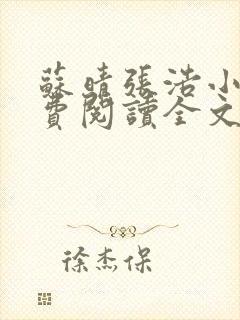 苏晴张浩小说免费阅读全文