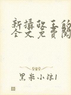 新摄政王的冷妃全文免费阅读