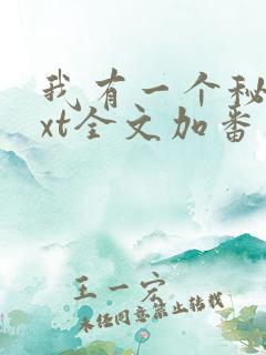 我有一个秘密txt全文加番外