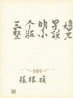 三个明星媳妇完整版小说免费阅读