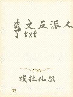 爽文反派人设崩了txt