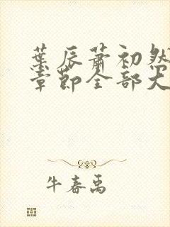 叶辰萧初然最新章节全部大结局