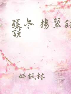 张冬 杨翠的小说