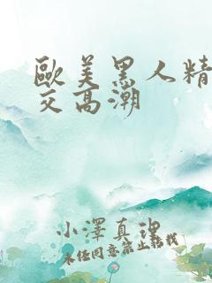 欧美黑人精品猛交高潮
