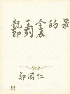 龙王令的最新章节列表