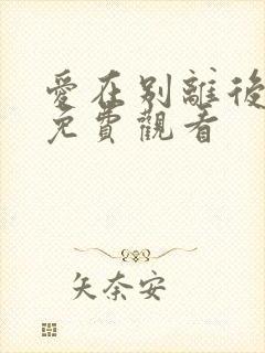 爱在别离后短剧免费观看