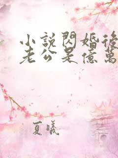 小说闪婚后发现老公是亿万富豪大结局