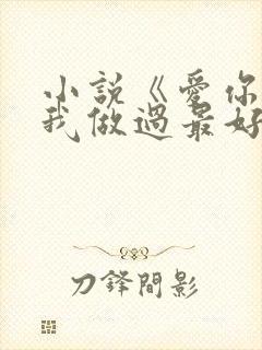 小说《爱你,是我做过最好的事》