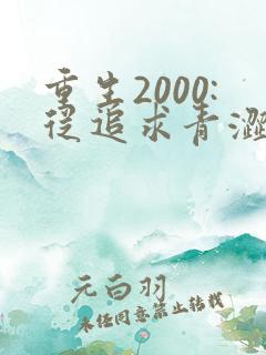 重生2000:从追求青涩校花同桌开始完整小说