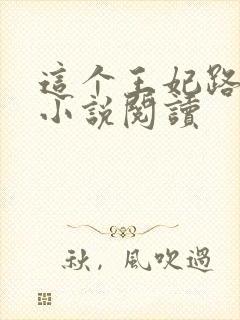 这个王妃路子野小说阅读