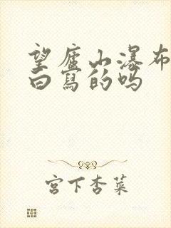 望庐山瀑布是李白写的吗