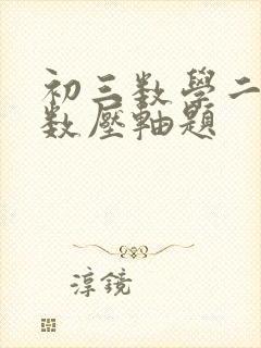 初三数学二次函数压轴题