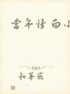 当年情 白小也