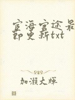 宦海官途最新章节更新txt
