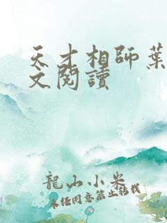 天才相师叶天全文阅读