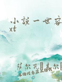 小说一世容安txt