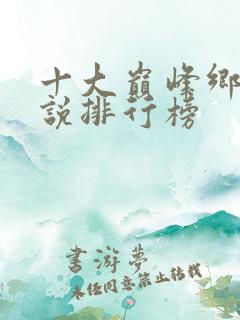 十大巅峰乡村小说排行榜