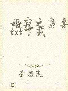 婚宠之枭妻霸爱txt下载