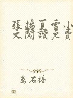 张扬夏雪小说全文阅读免费
