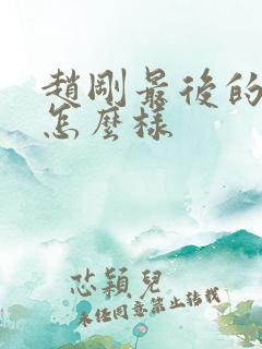 赵刚最后的结局怎么样