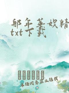 那年华娱精校版txt下载