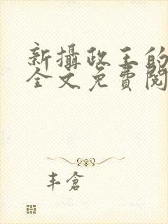 新摄政王的冷妃全文免费阅读