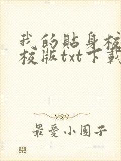 我的贴身校花精校版txt下载