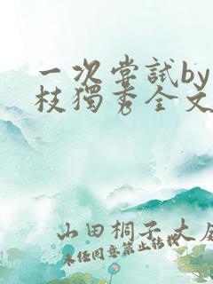 一次尝试by一枝独秀全文免费阅读